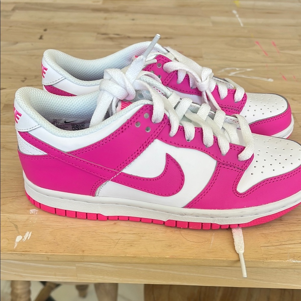 Nike Pink and White Sneakers